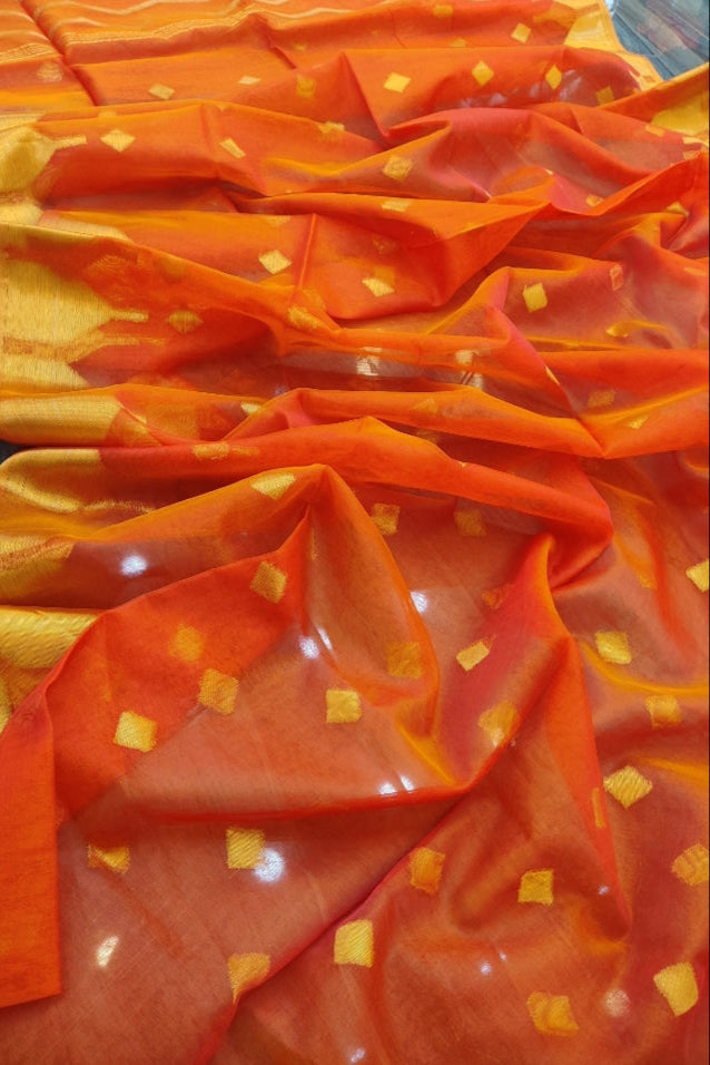 Kesar Ghaat Muslin Banarasi Saree