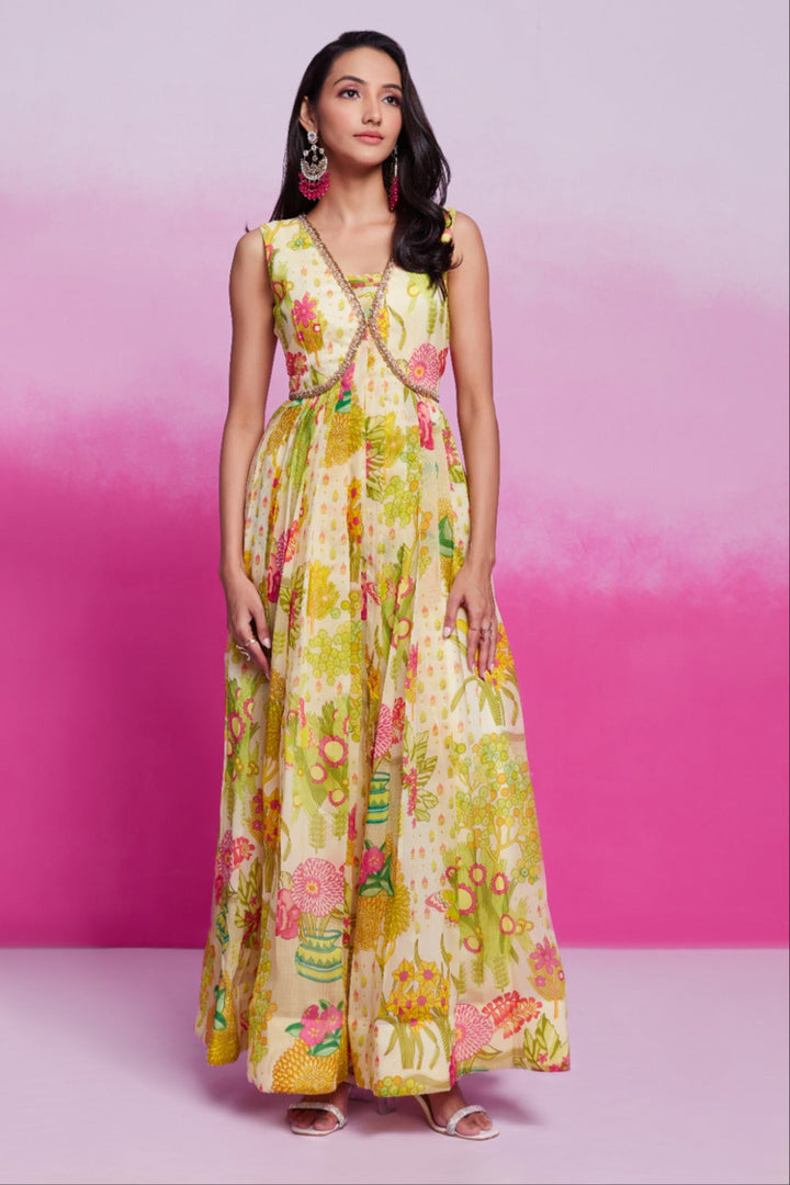 Colour Sway Georgette Gown