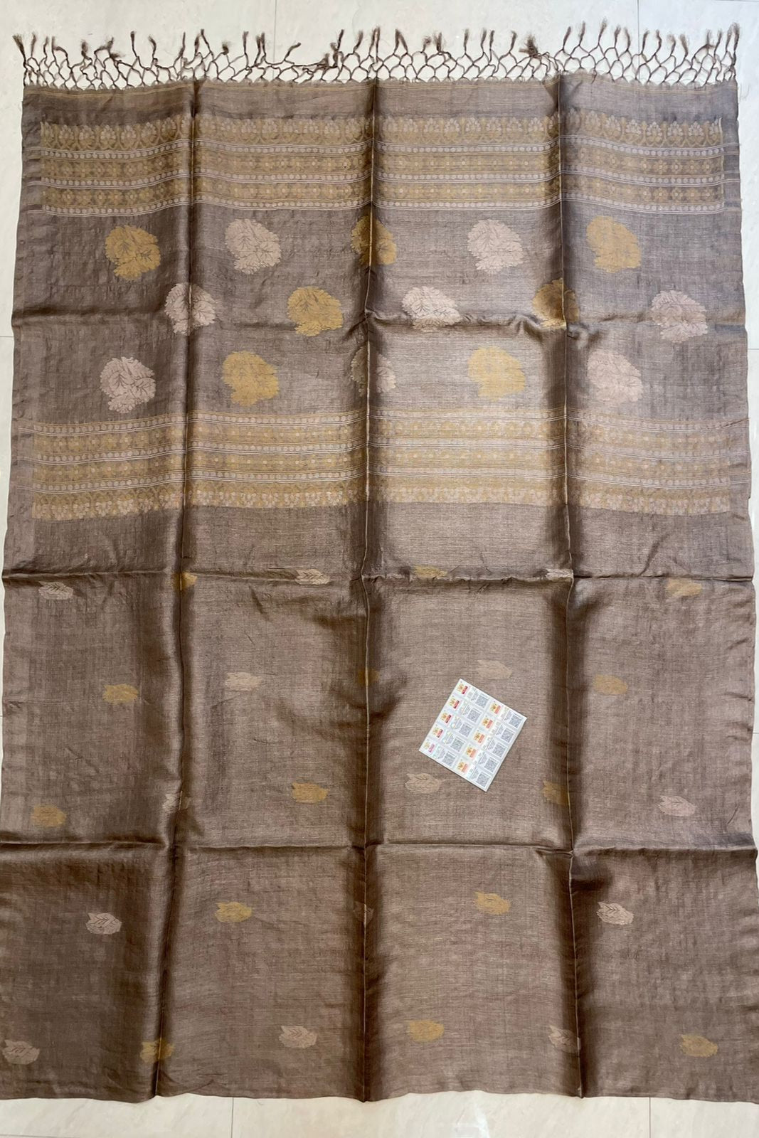 Mitti Rang Gachi Tussar Jamdani Saree