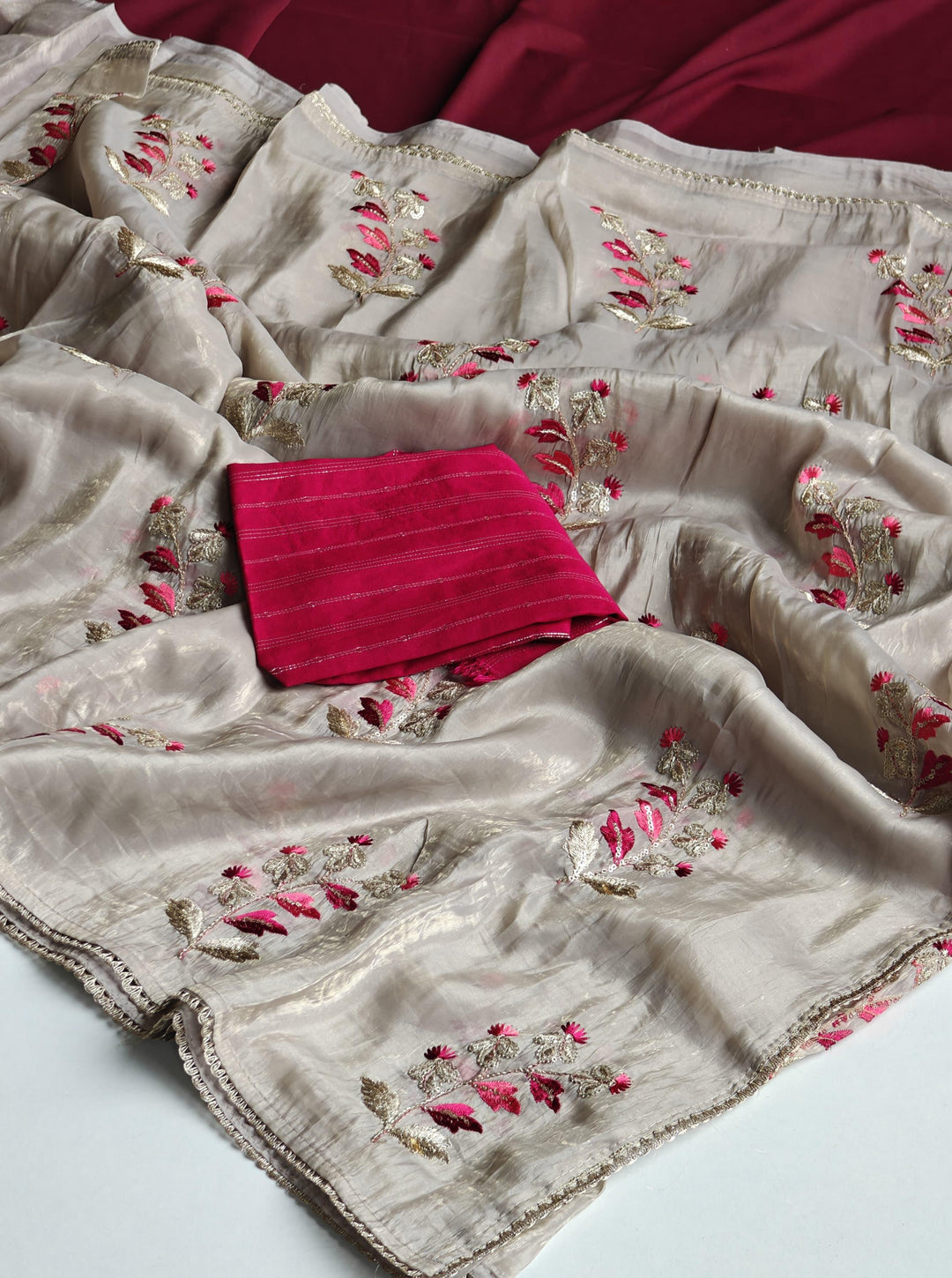 Dusky Note Crush Silk Saree