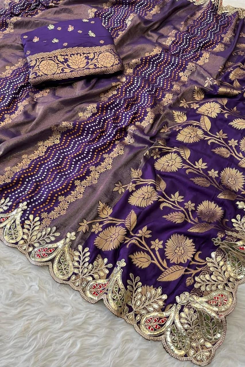 Cloud Carnival Tissue Silk Saree
