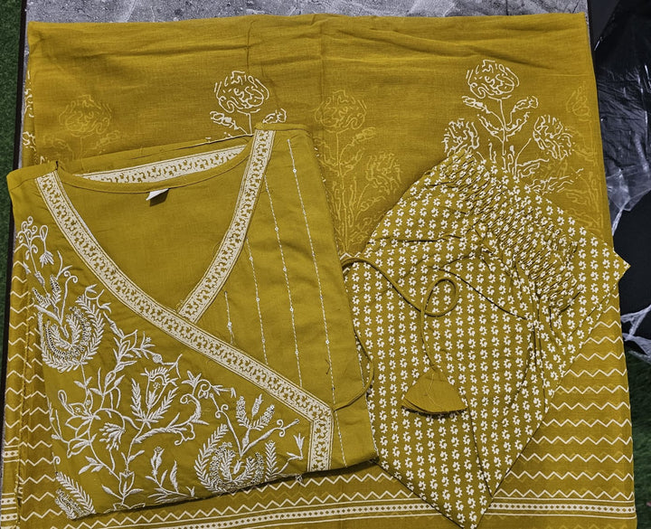 Age Old Art Cotton Kurti Set