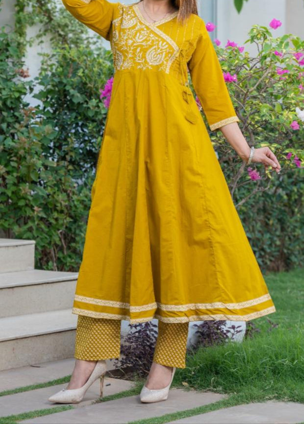 Age Old Art Cotton Kurti Set