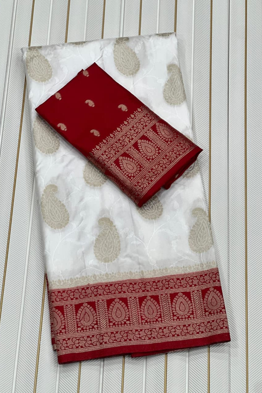 Unturned Pages Satin Silk Saree