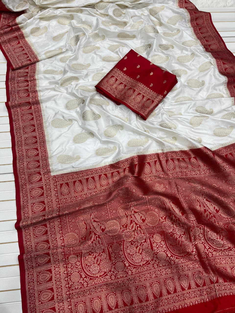 Unturned Pages Satin Silk Saree