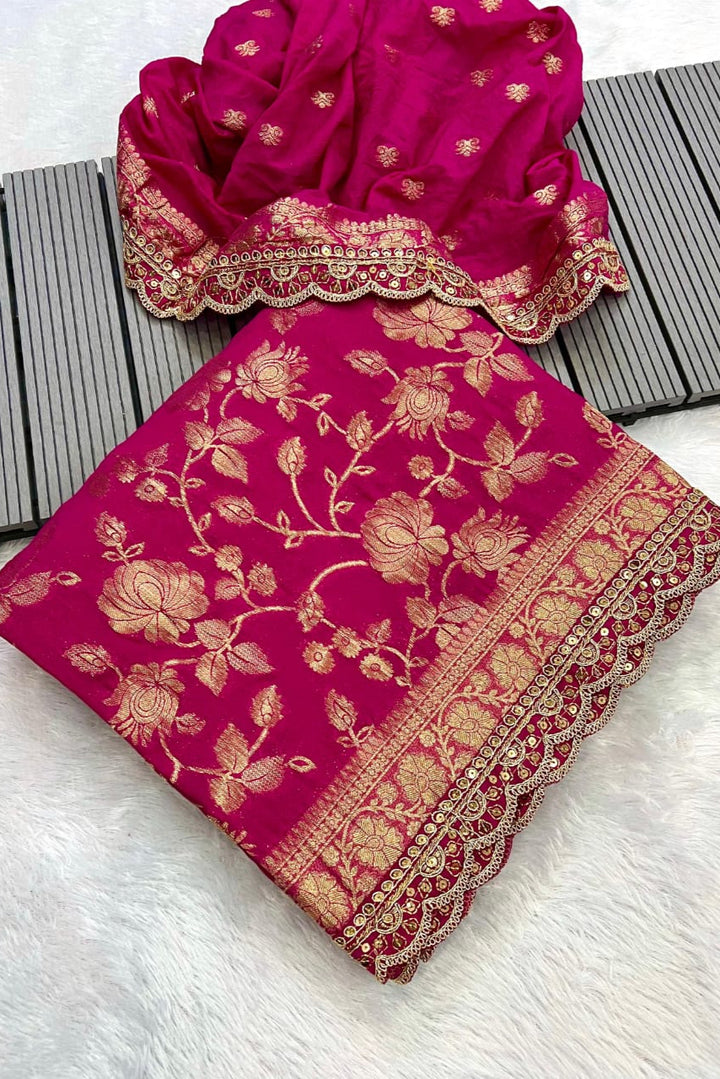 From the Gharana Banarasi Khaddi Georgette Silk