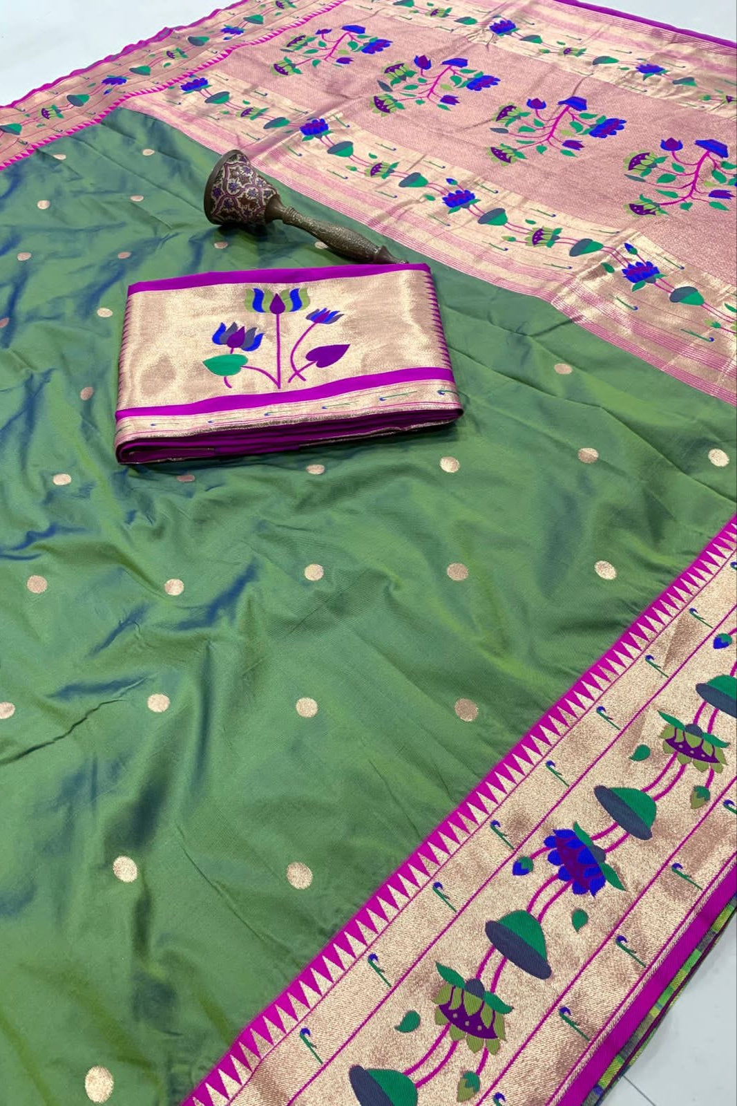 Inherited Weave Kanchivaram Paithani Silk Saree