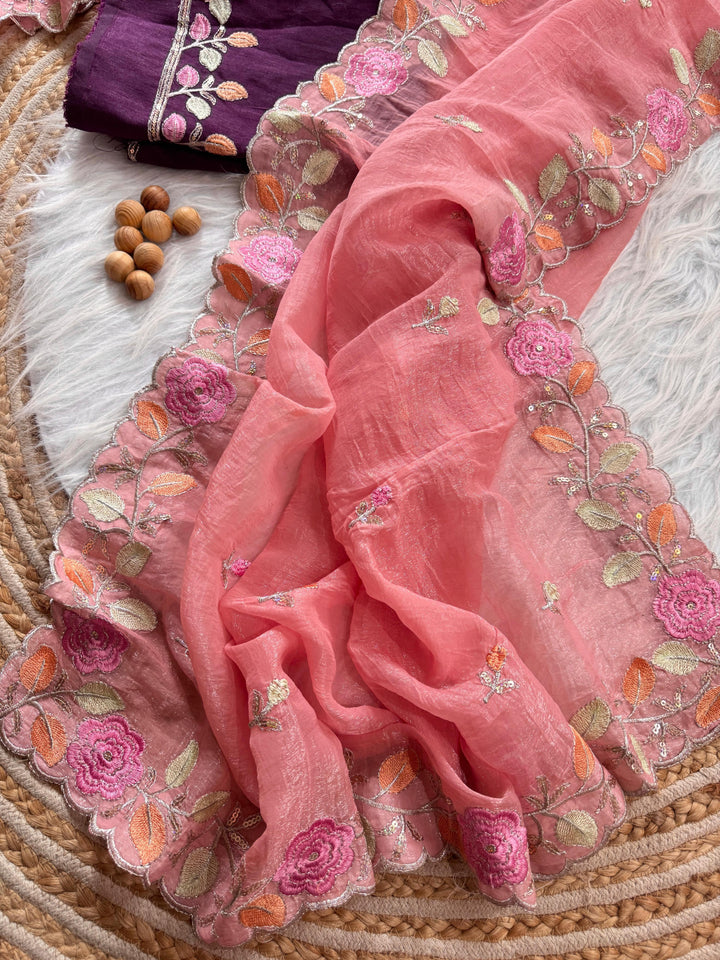 The Last Flower Fancy Chiffon Saree