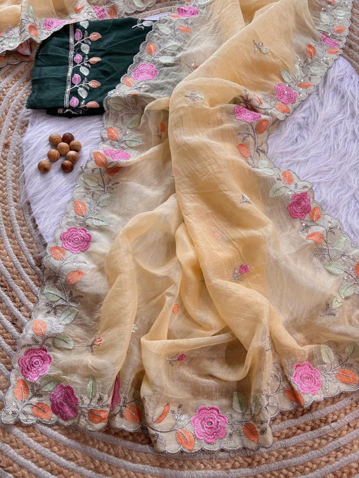 The Last Flower Fancy Chiffon Saree
