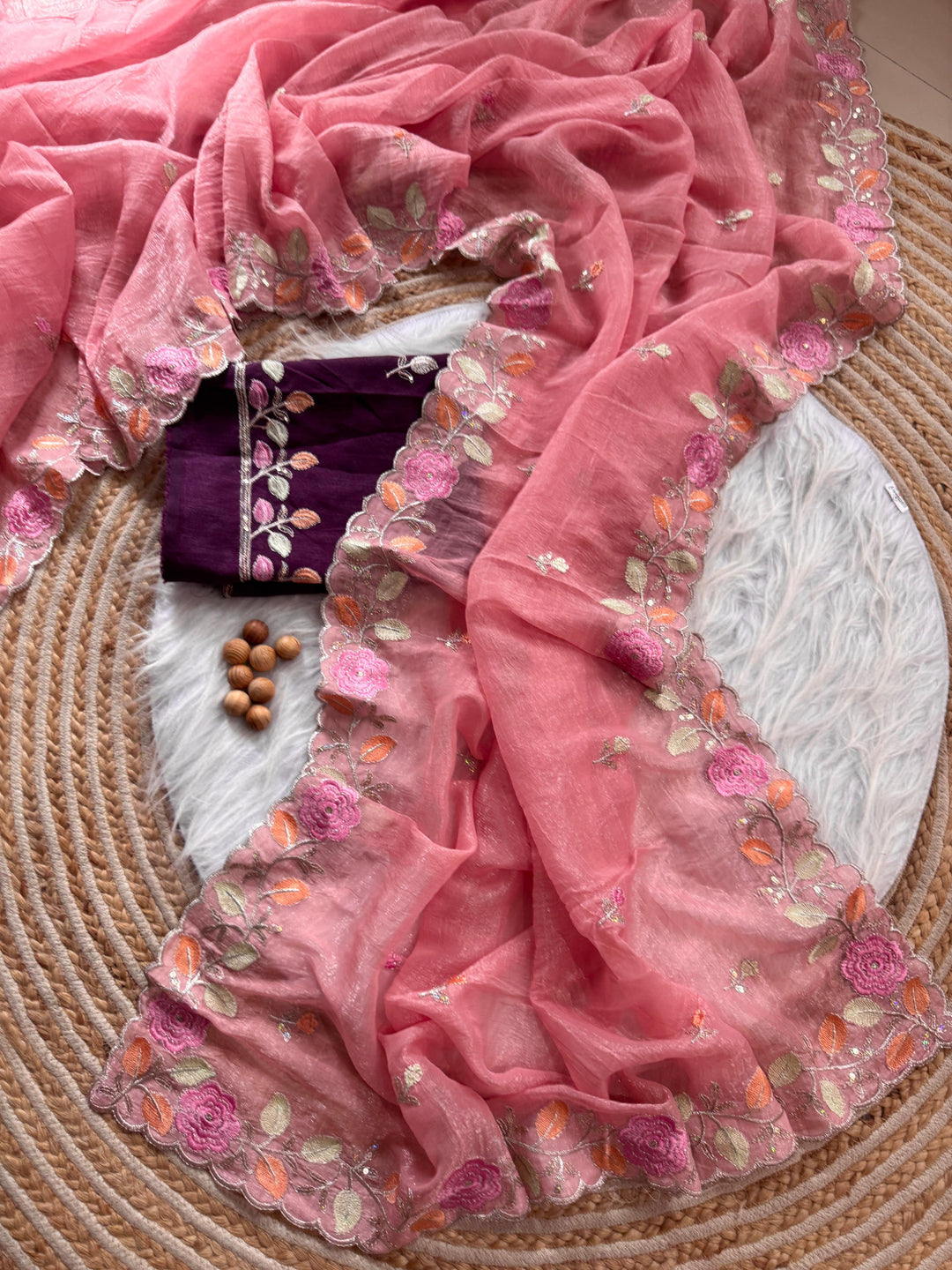 The Last Flower Fancy Chiffon Saree