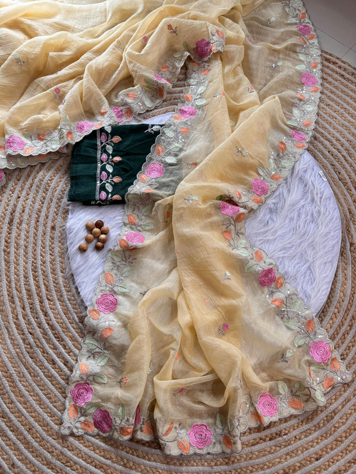 The Last Flower Fancy Chiffon Saree