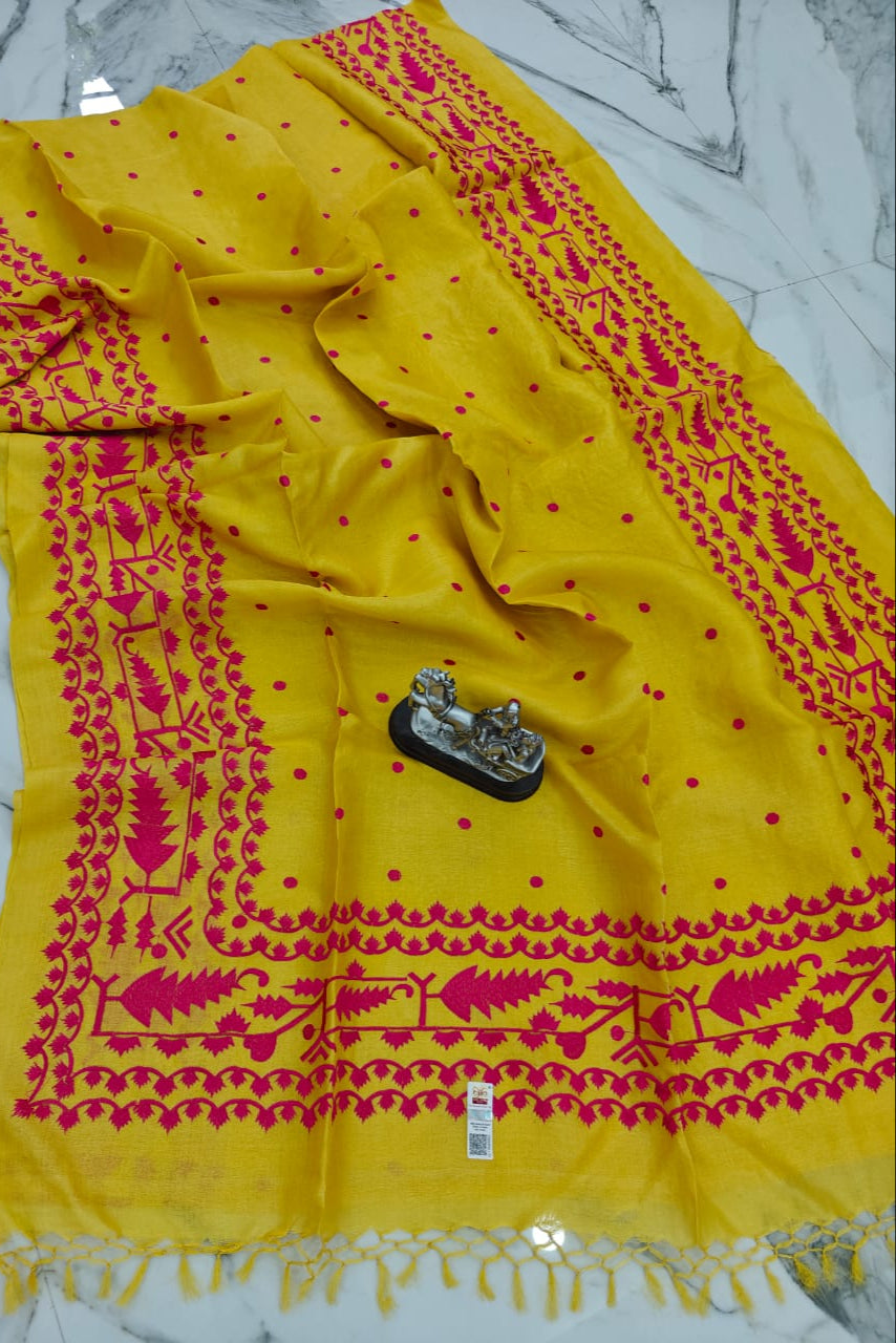 Dhulo’r Mukut Gachi Tussar Saree