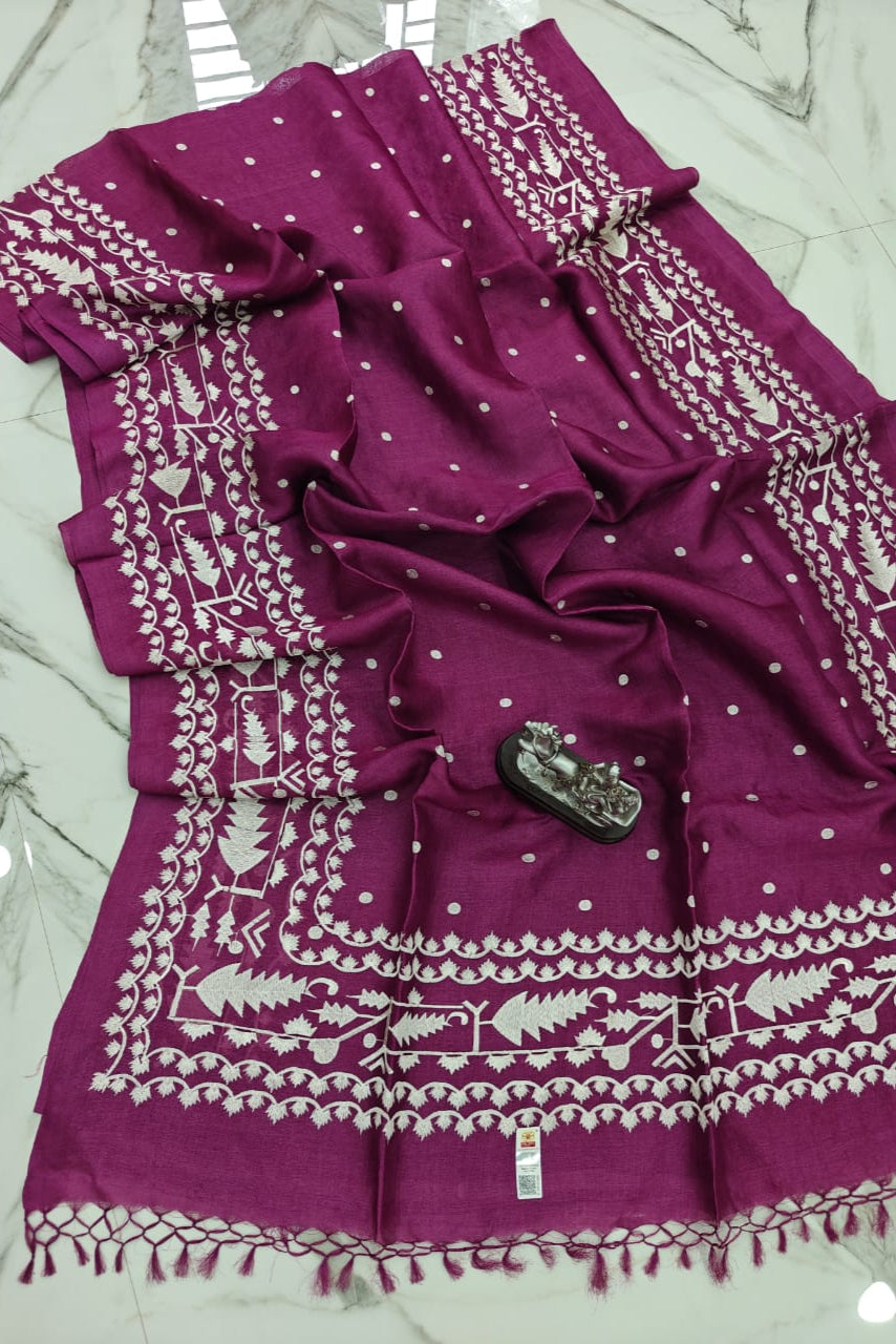 Dhulo’r Mukut Gachi Tussar Saree