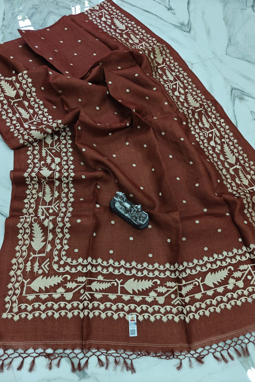 Dhulo’r Mukut Gachi Tussar Saree