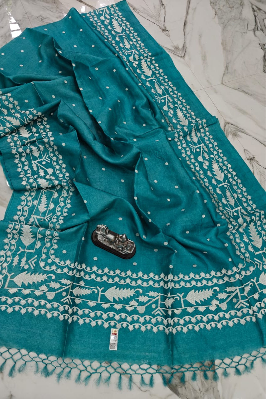 Dhulo’r Mukut Gachi Tussar Saree