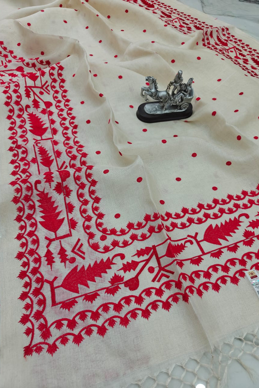 Dhulo’r Mukut Gachi Tussar Saree