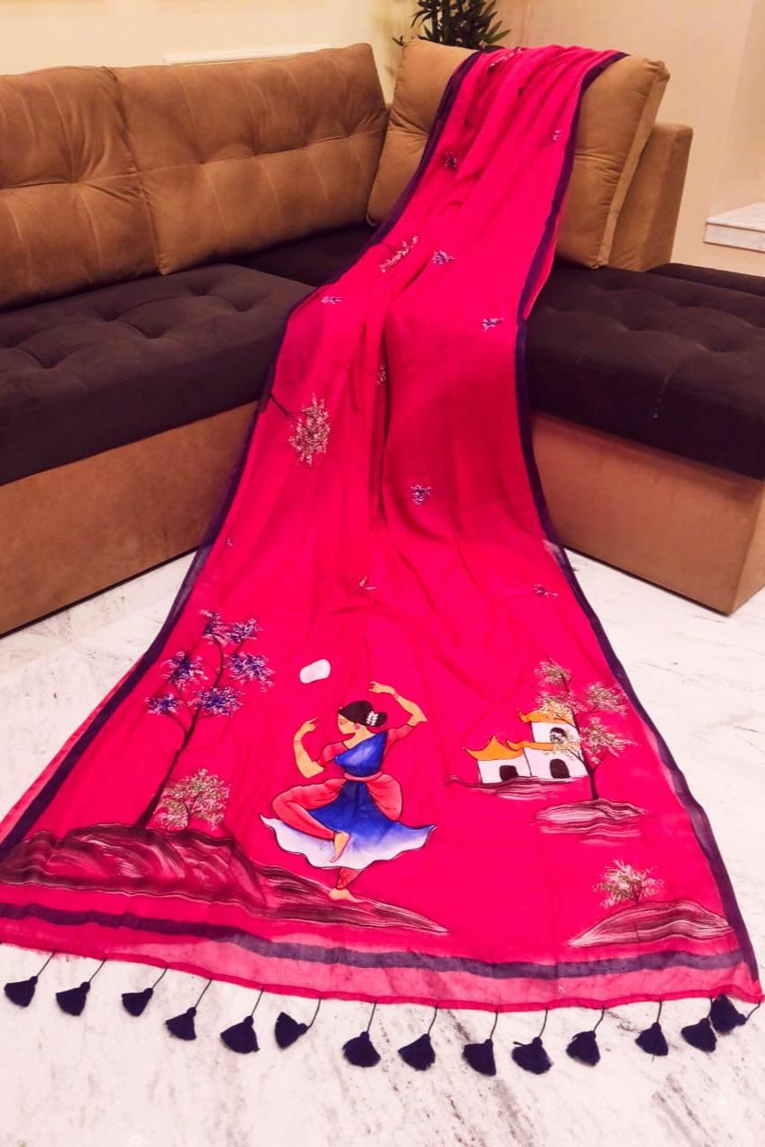 Sondher Maati Mul Cotton Saree