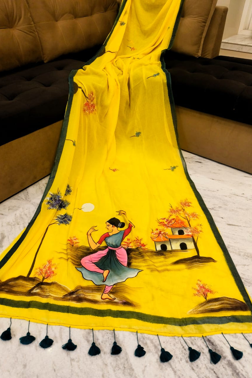 Sondher Maati Mul Cotton Saree