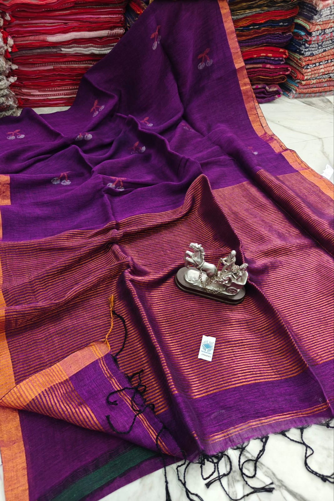 Olikhela Linen Jamdani Saree