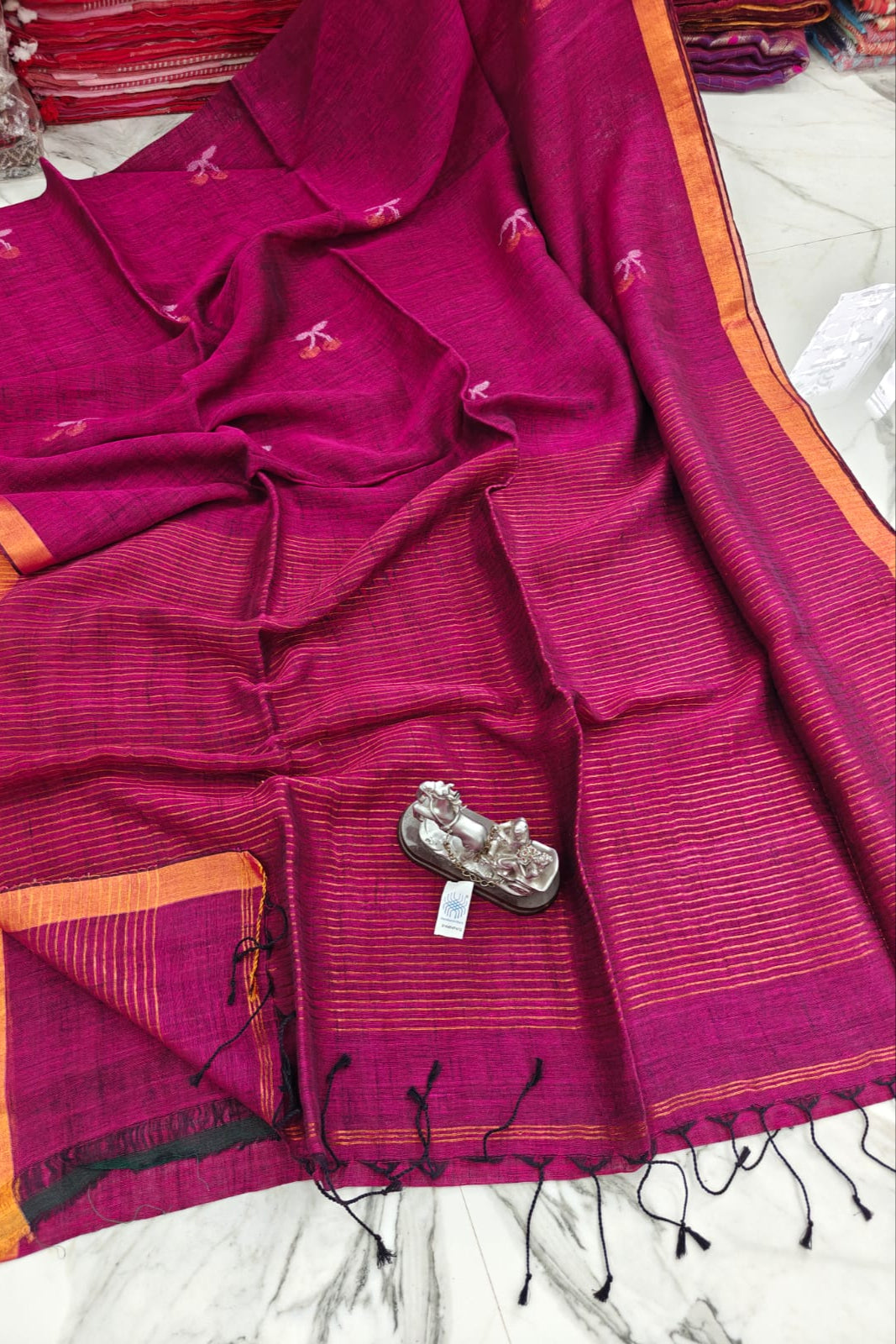 Olikhela Linen Jamdani Saree
