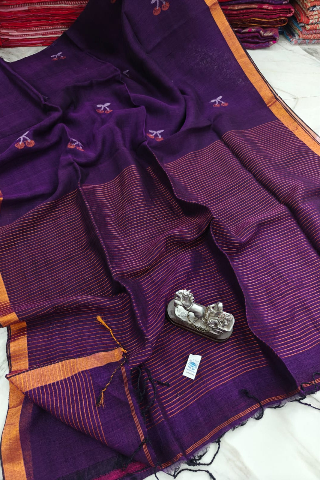 Olikhela Linen Jamdani Saree