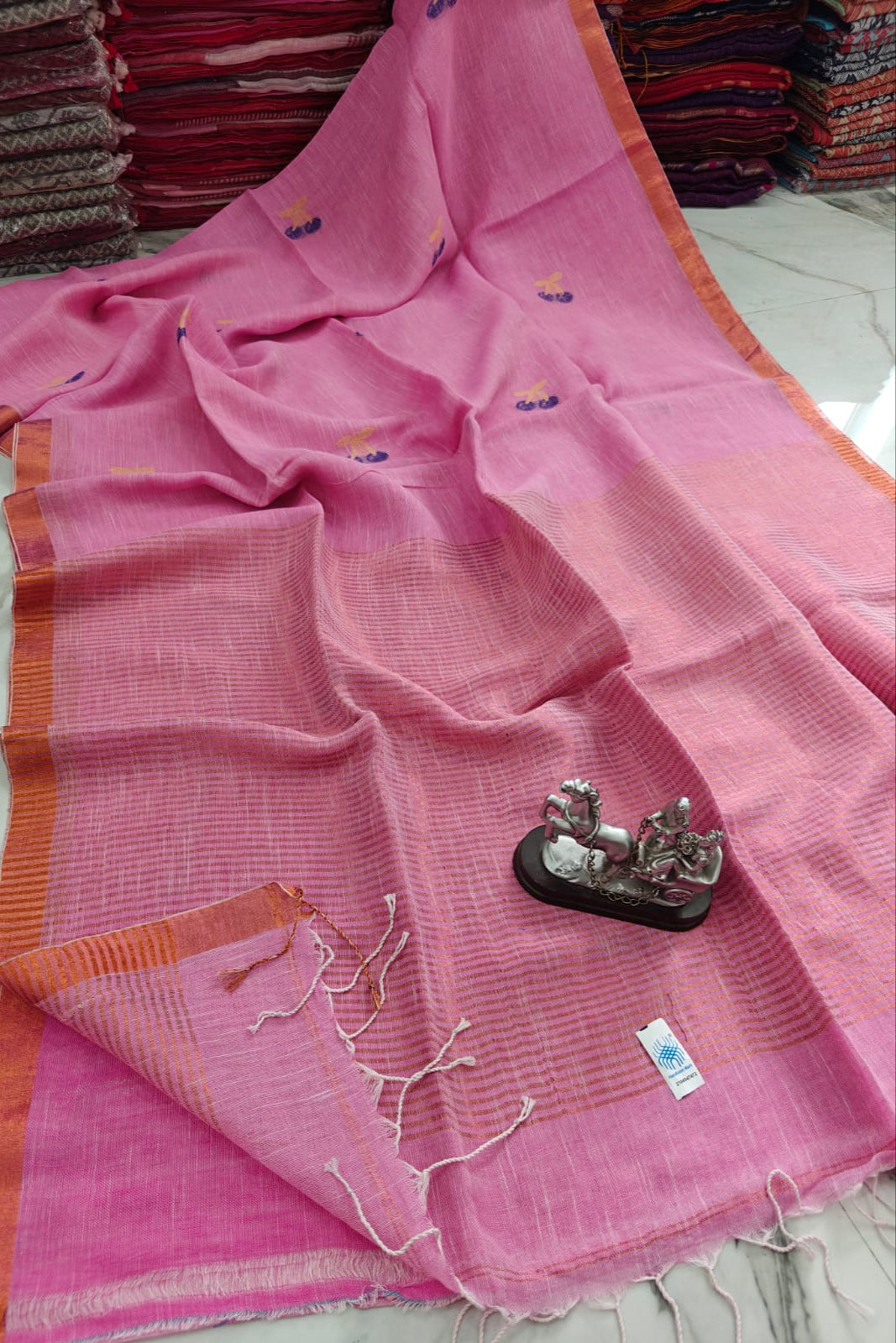 Olikhela Linen Jamdani Saree
