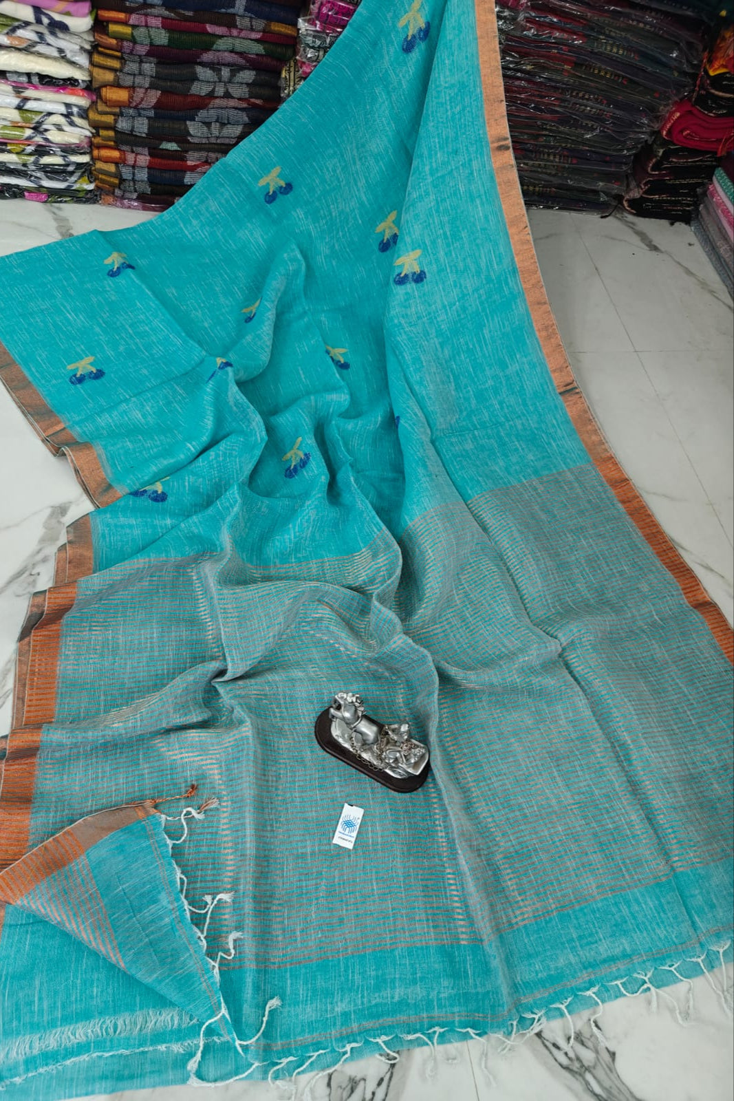 Olikhela Linen Jamdani Saree