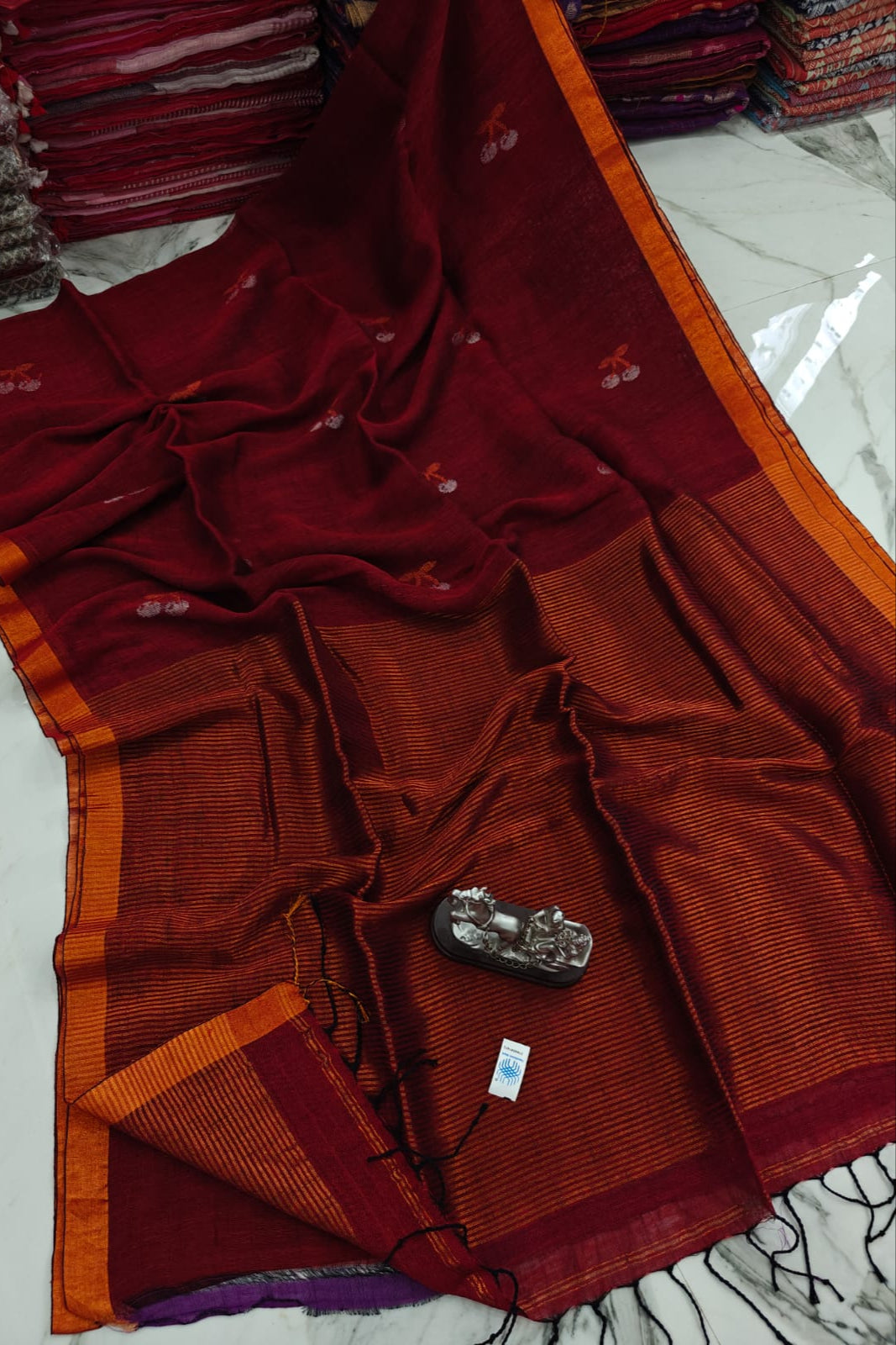 Olikhela Linen Jamdani Saree