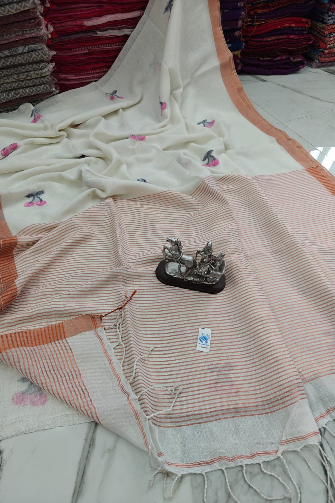 Olikhela Linen Jamdani Saree