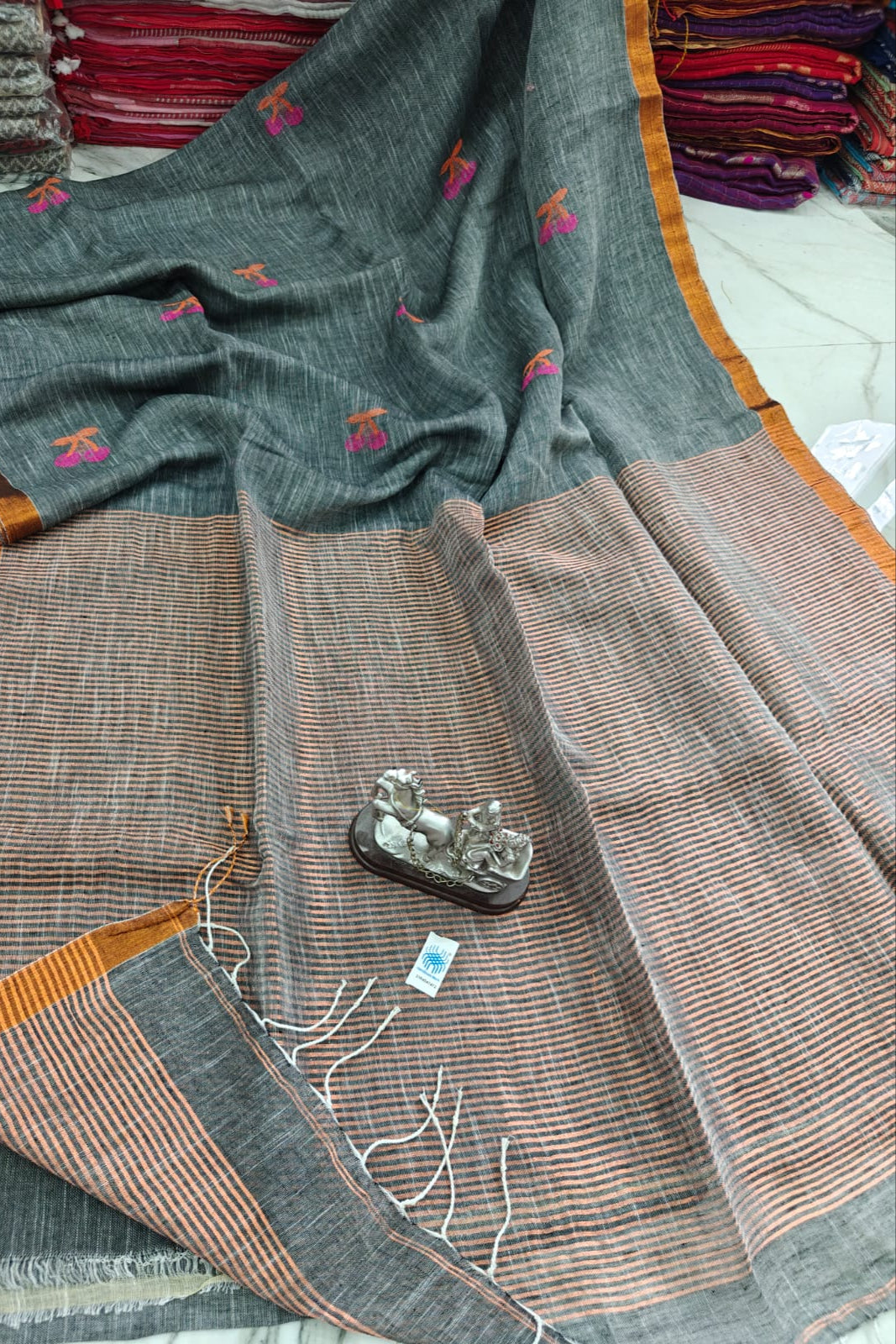 Olikhela Linen Jamdani Saree