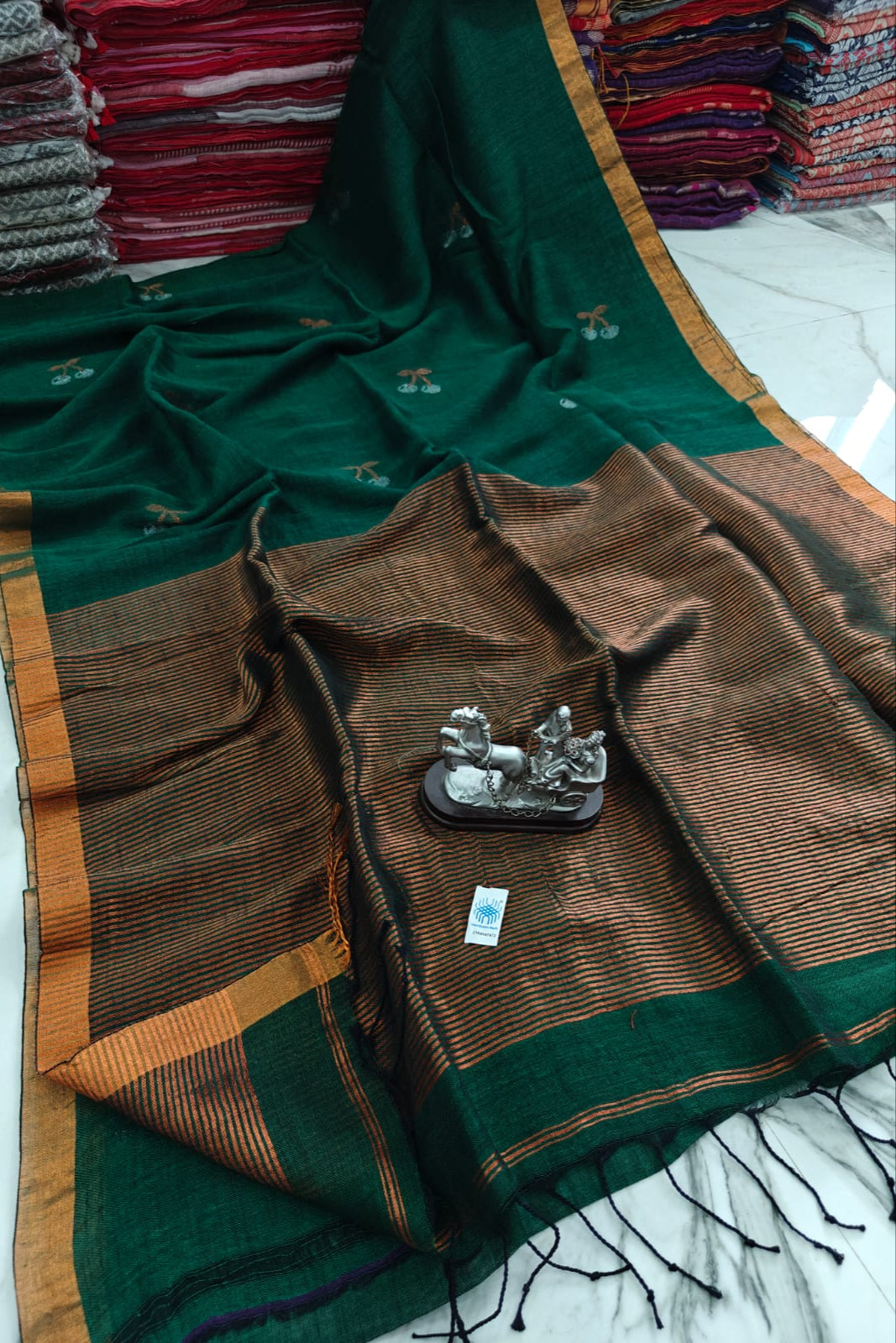 Olikhela Linen Jamdani Saree