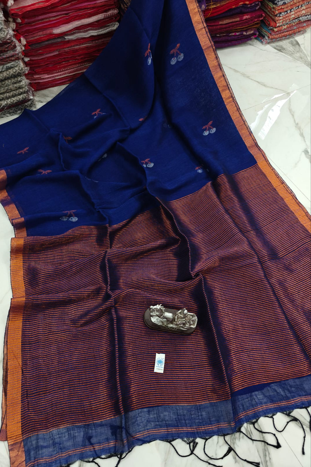 Olikhela Linen Jamdani Saree