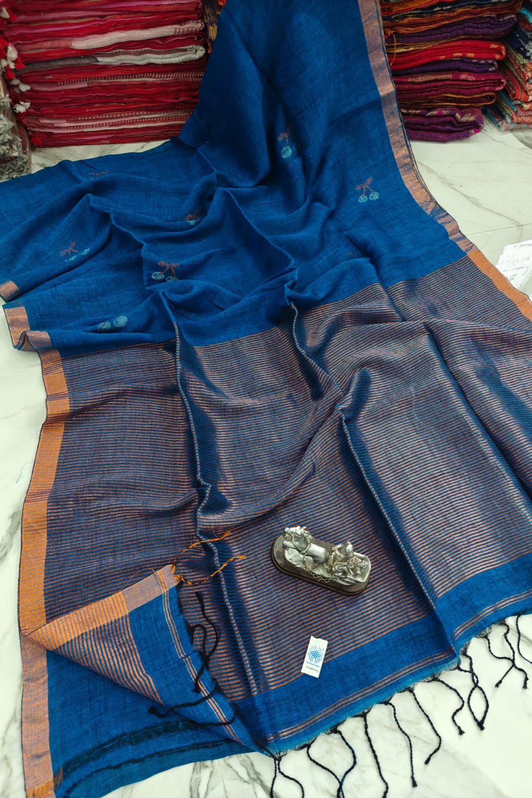 Olikhela Linen Jamdani Saree
