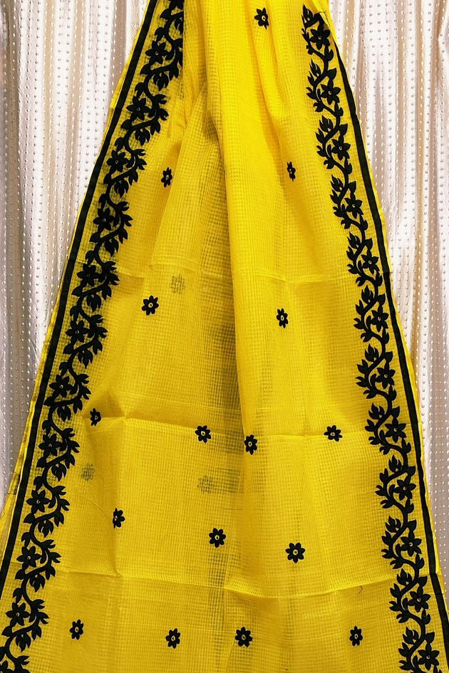 Megher Koli Reshom Kota Applique Saree
