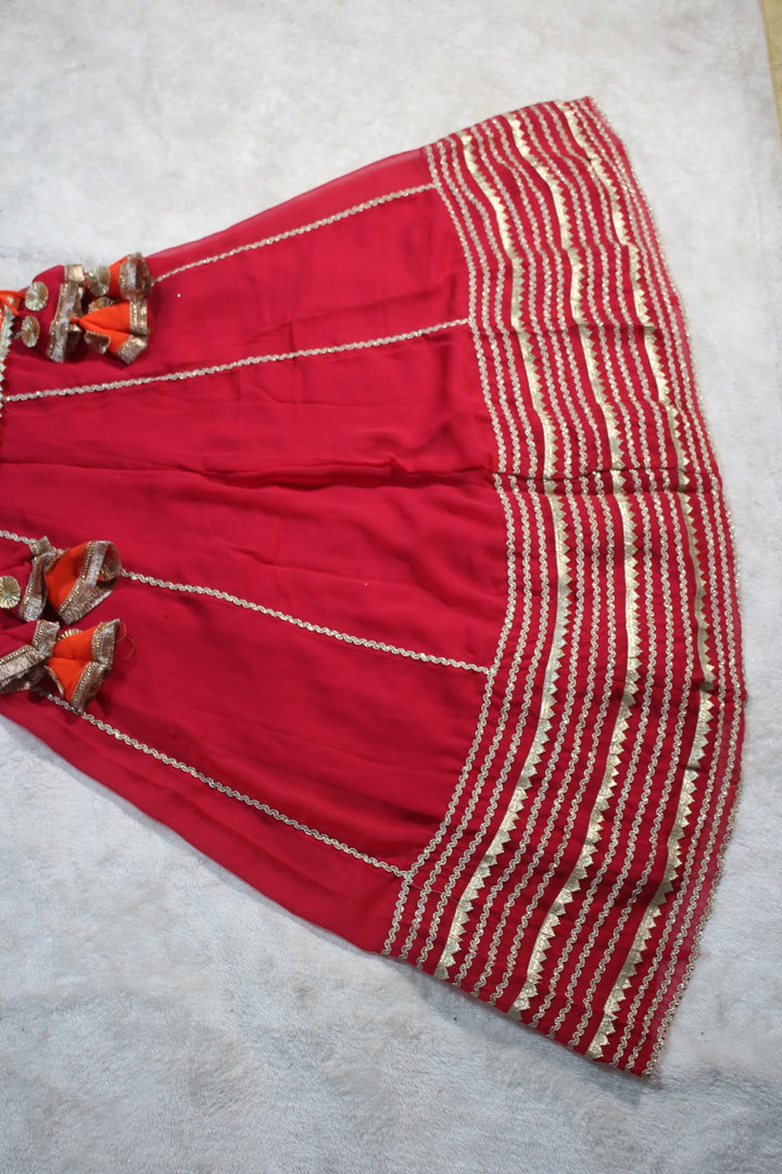 Melody of Flames Georgette Lehenga