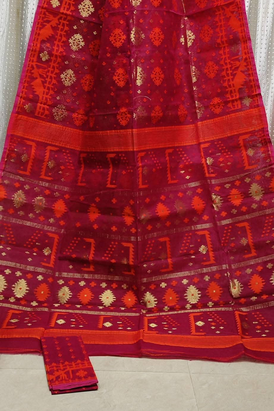 Golapi Hawa Dhakai Jamdani Saree