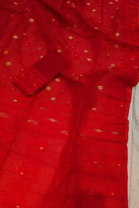 Ektu Bikel Karat Dhakai Jamdani Saree