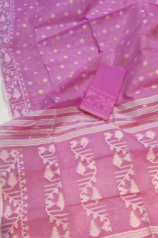Ektu Bikel Karat Dhakai Jamdani Saree