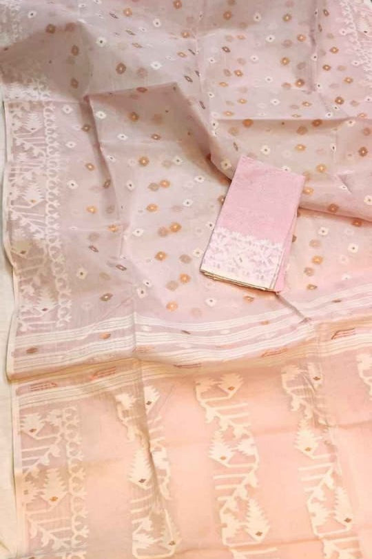 Ektu Bikel Karat Dhakai Jamdani Saree
