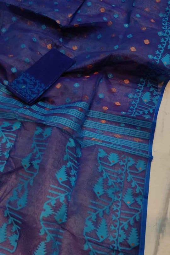 Ektu Bikel Karat Dhakai Jamdani Saree