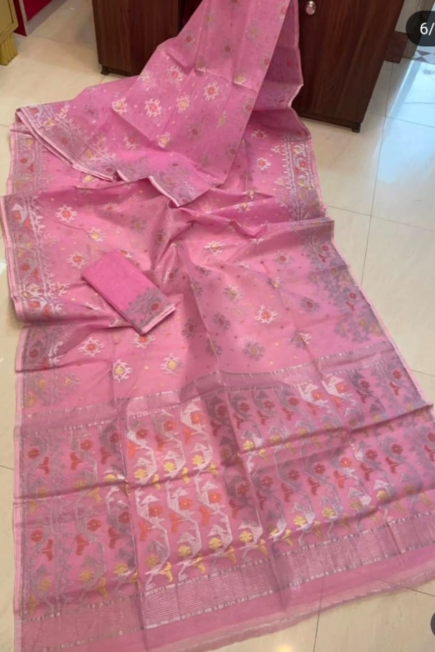 Raag Dhumketu Dhakai Jamdani Saree