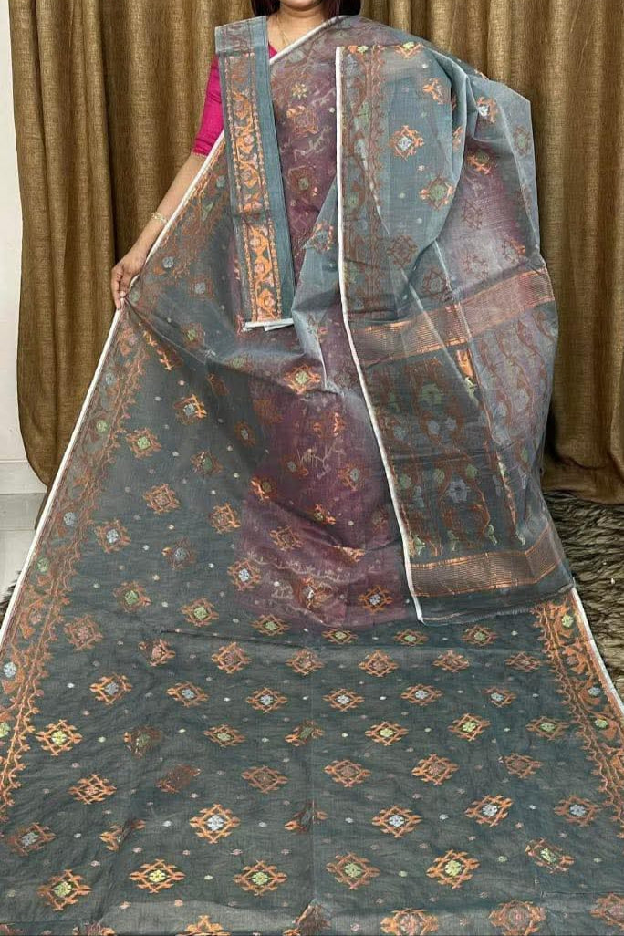 Raag Dhumketu Dhakai Jamdani Saree
