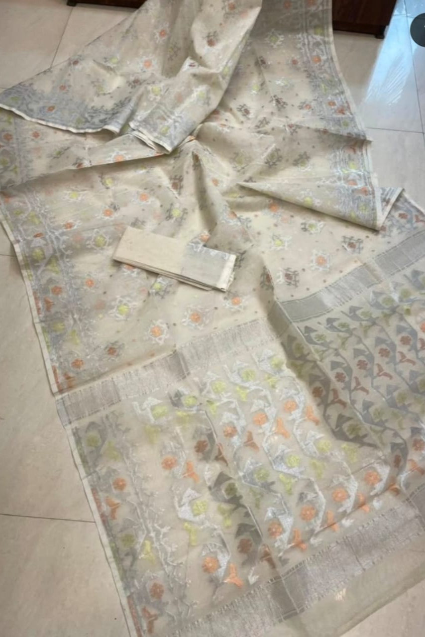 Raag Dhumketu Dhakai Jamdani Saree