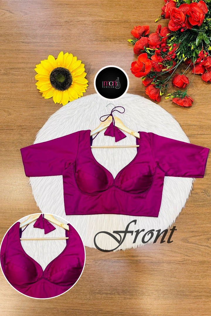 Plain Charm- Fancy Designer Solid Color Blouse