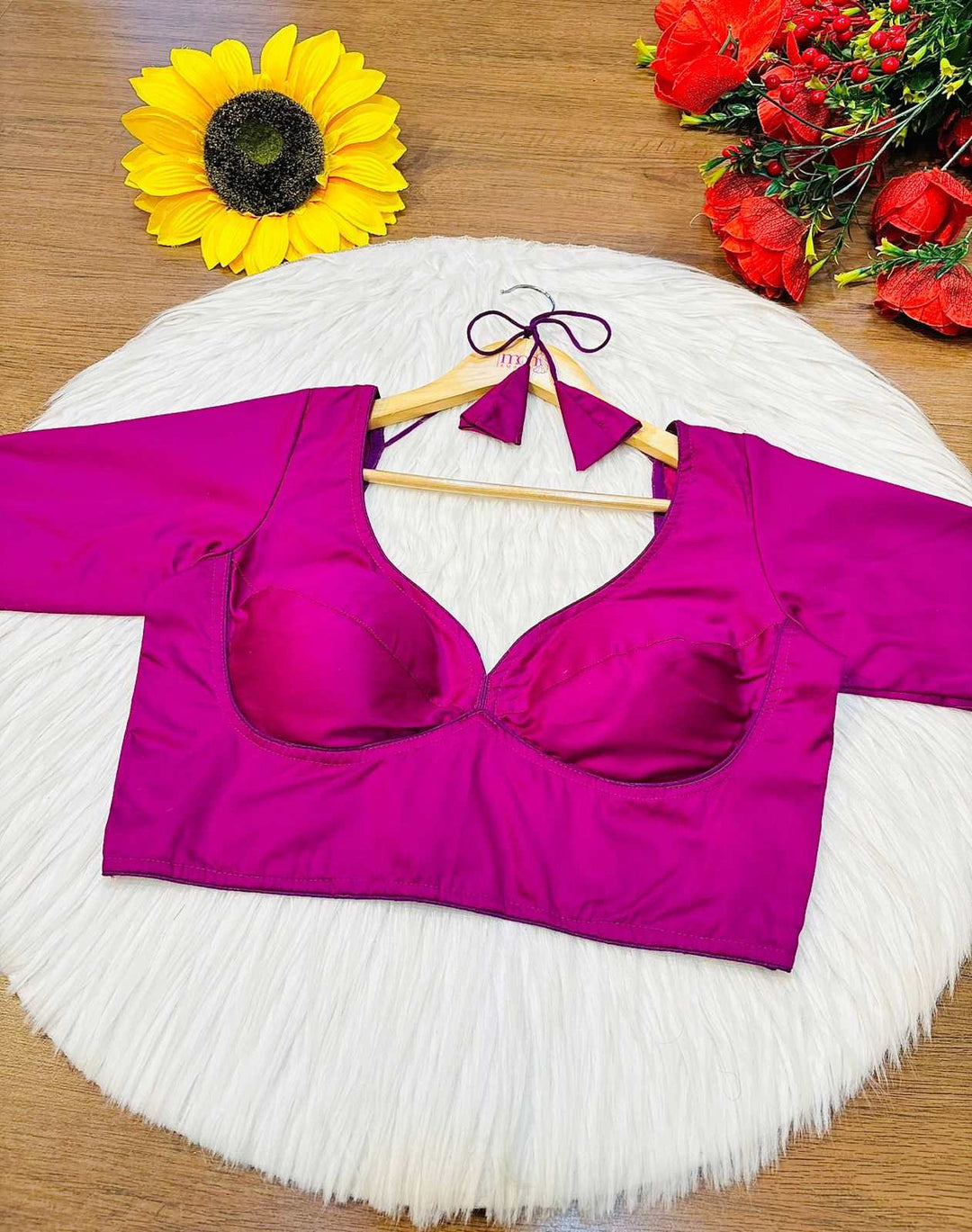 Plain Charm- Fancy Designer Solid Color Blouse