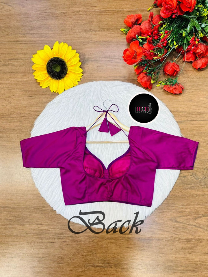 Plain Charm- Fancy Designer Solid Color Blouse