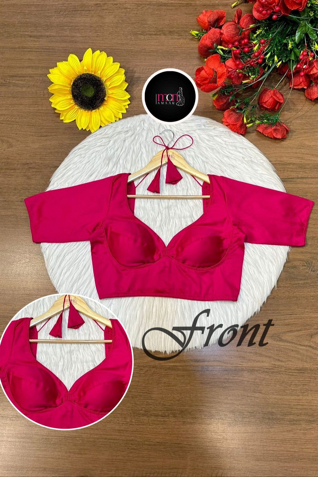 Plain Charm- Fancy Designer Solid Color Blouse