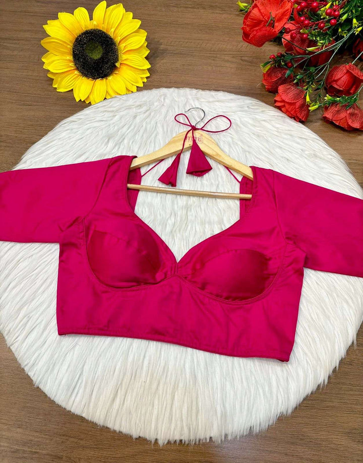 Plain Charm- Fancy Designer Solid Color Blouse