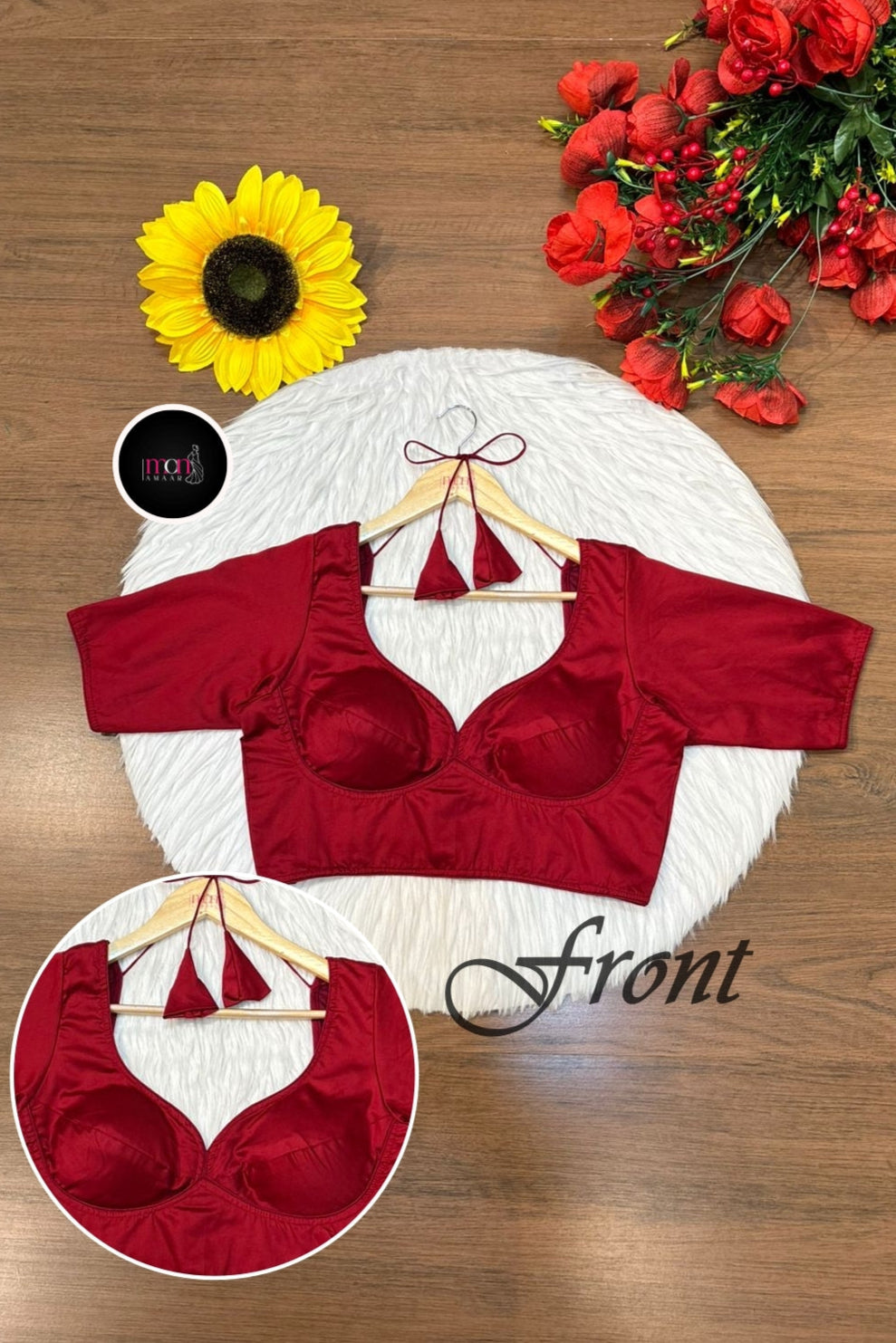 Plain Charm- Fancy Designer Solid Color Blouse