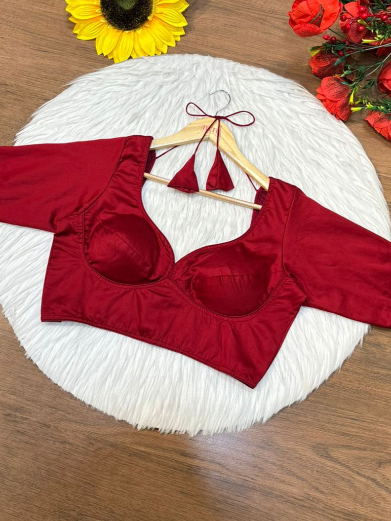 Plain Charm- Fancy Designer Solid Color Blouse